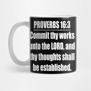 Proverbs 16:3 King James Version Bible Verse Mug